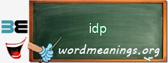 WordMeaning blackboard for idp